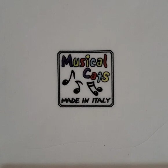 Musical Cat Cheese Plate ITALY - Picture 2 of 2